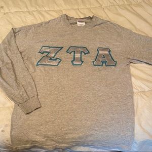 Turquoise and Grey ZTA Letters